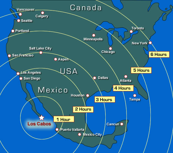 Los Cabos travel map